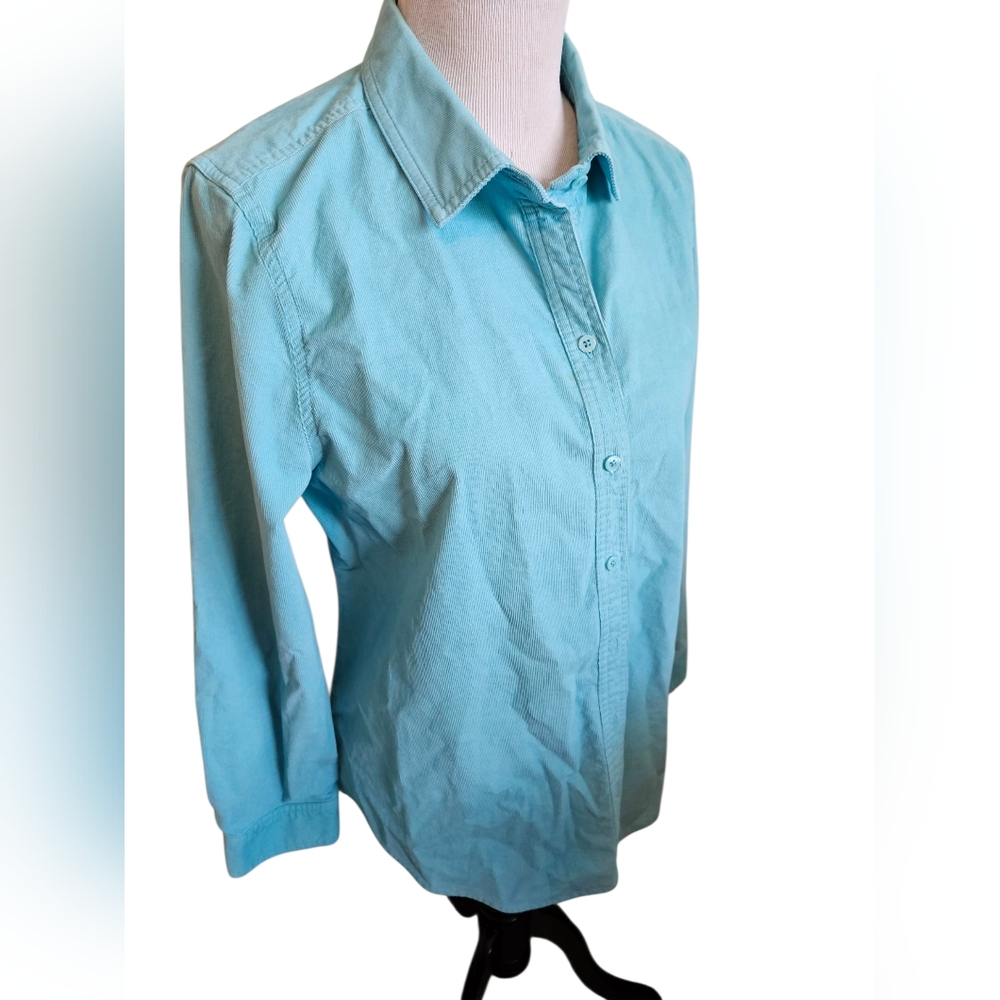 Chicos Women Button Up Corduroy Top Size 2